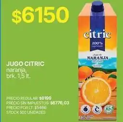 Supermercados Vea Citric - jugo naranja oferta