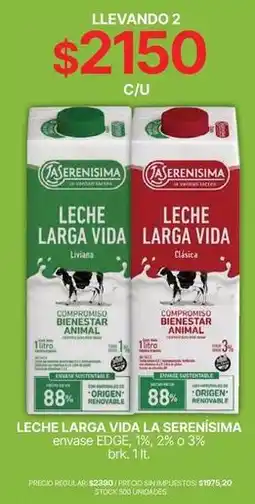 Supermercados Vea La verdad - leche larga vida oferta
