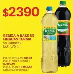 Supermercados Vea Terma - bebida a base de hierbas oferta