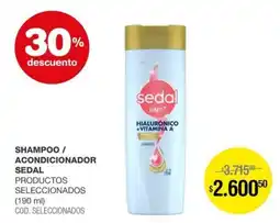 Atomo Conviene Sedal shampoo / acondicionador oferta