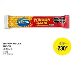 Atomo Conviene Arcor turrón oblea de maní oferta