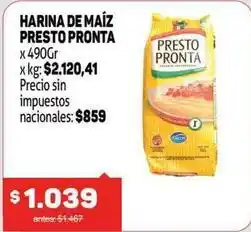 Makro Presto pronta - harina de maíz oferta