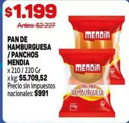 Makro Mendia - pan de hamburguesa / panchos oferta