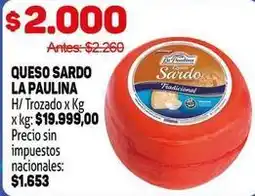 Makro La paulina - queso sardo oferta