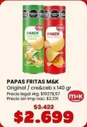 Makro M&k - papas fritas oferta