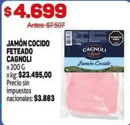 Makro Cagnoli - jamón cocido feteado oferta