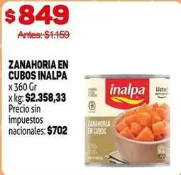 Makro Inalpa - zanahoria en cubos oferta