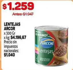 Makro Arcor - lentejas oferta