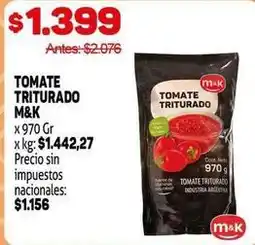 Makro M&k - tomate triturado oferta