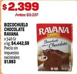 Makro Ravana - bizcochuelo chocolate oferta