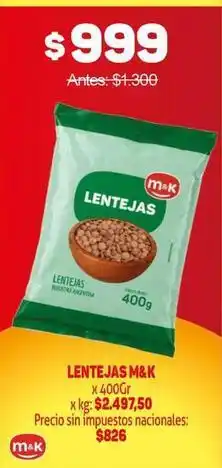 Makro M&k - lentejas oferta