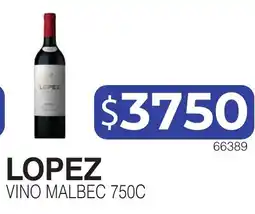 Masivos Lopez vino malbec oferta