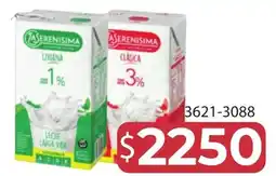 Masivos La serenisima leche liviana 1% y leche clasica 3% oferta