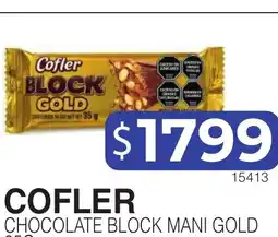 Masivos Cofler chocolate block mani gold oferta