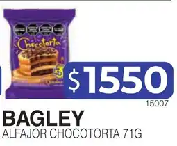 Masivos Bagley alfajor chocotorta oferta