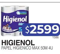 Masivos Higienol papel higienico max 50m oferta