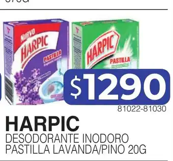 Harpic desodorante inodoro pastilla lavanda/pino 20g