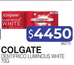 Masivos Colgate dentifrico luminous white oferta