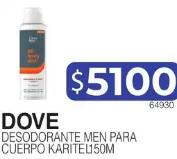 Masivos Dove desodorante men para cuerpo karitel 150m oferta