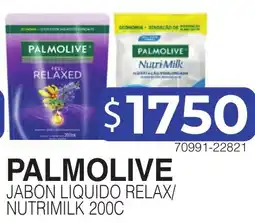 Masivos Palmolive jabon liquido relax/ nutrimilk 200c oferta