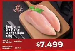 Makro Suprema de pollo congelada oferta