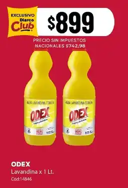 Diarco Odex lavandina x 1 lt. oferta