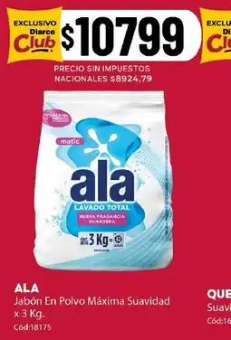 Diarco Ala jabón en polvo máxima suavidad oferta