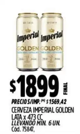 Supermercados Yaguar Imperial Golden cerveza oferta