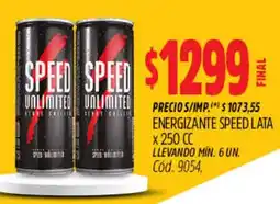 Supermercados Yaguar Speed unlimited energizante oferta