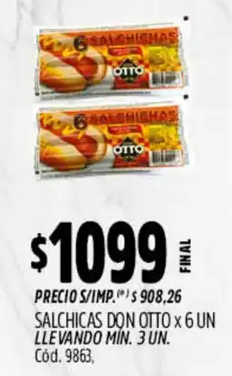 Supermercados Yaguar Don otto salchichas oferta