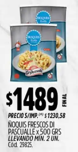 Supermercados Yaguar Pascualle noquis frescos oferta