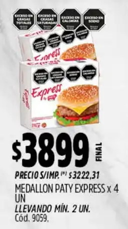Supermercados Yaguar Paty medallon express oferta