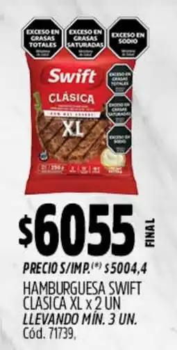 Supermercados Yaguar Swift hamburguesa clasica xl oferta