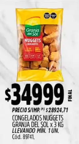 Supermercados Yaguar Granja del sol nuggets crocantes oferta