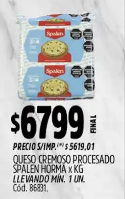 Supermercados Yaguar Spalens queso cremoso procesado oferta