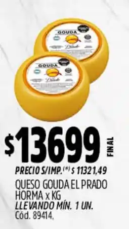 Supermercados Yaguar Gouda queso el prado oferta