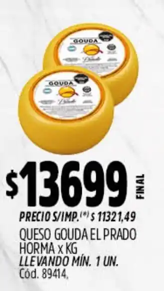 Supermercados Yaguar Gouda queso el prado oferta