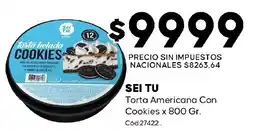 Diarco Sei tu torta americana con cookies oferta