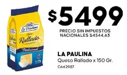 Diarco La paulina queso rallado oferta