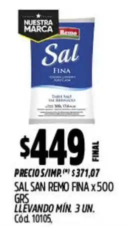 Supermercados Yaguar Remo sal fina oferta