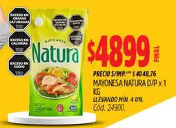 Supermercados Yaguar Natura mayonesa oferta