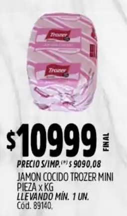 Supermercados Yaguar Trozer jamon cocido trozer mini oferta