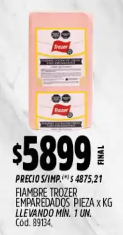Supermercados Yaguar Trozer fiambre emparedados oferta