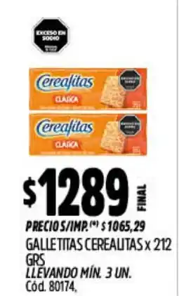 Supermercados Yaguar Cerealfitas galletitas clara oferta