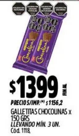 Supermercados Yaguar Chocolinas galletitas chocolinas oferta