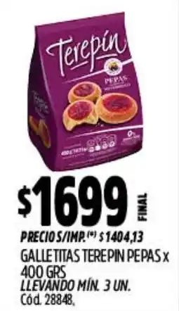 Supermercados Yaguar Terepin galletitas pepas oferta