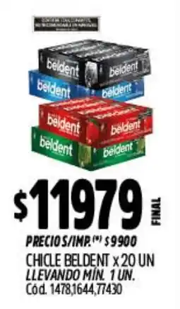 Supermercados Yaguar Beldent chicle oferta
