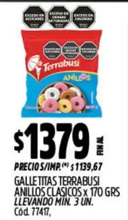 Supermercados Yaguar Terrabusi galletitas anillos clasicos oferta