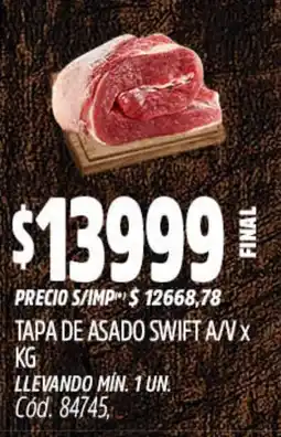 Supermercados Yaguar Tapa de asado swift a/v oferta