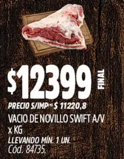 Supermercados Yaguar Vacío de novillo swift a/v oferta